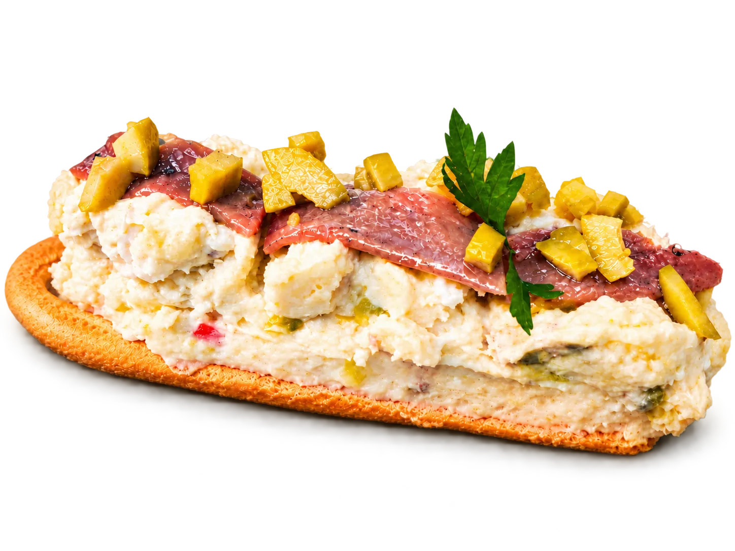 Marinera tradicional de Bar Leyendas con ensaladilla, anchoas y variantes